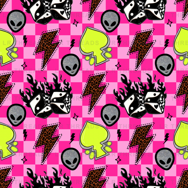 Alien Leopard Y2K Checkers